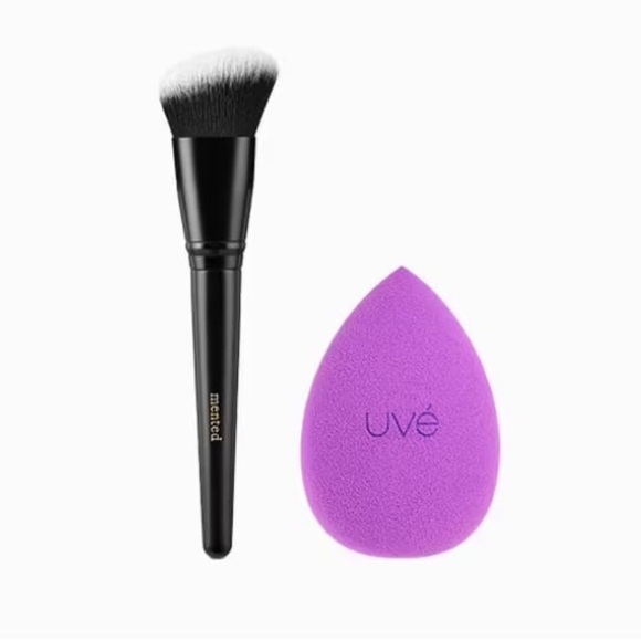 MENTED COSMETICS Angled Cheek Brush & UVÉ BEAUTY Antimicrobial Blender Duo - Picture 1 of 10